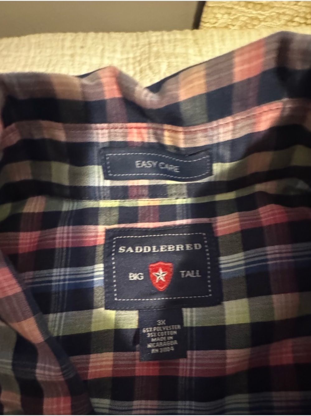 Saddlebred Big & Tall Men’s Short Sleeve Button Up Shirts Lot Of Three Size 3X - Picture 7 of 11